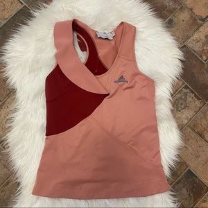 [Stella McCartney by Adidas] Pink Ruffle Barricade Tank - Medium